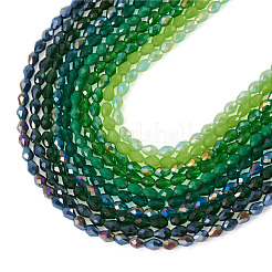 10 fili di perline di vetro trasparente a 10 colori&nbsp;EGLA-TA0013-24B