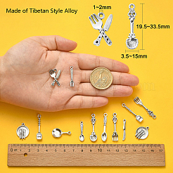 100шт посуда подвески из сплава в тибетском стиле&nbsp;TIBEP-CJ0002-19