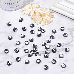 200 pièce de perles en argile polymère faites à la main de style yin yang&nbsp;DIY-SC0015-66A