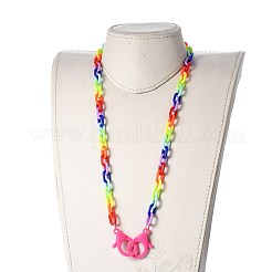 Personalisierte Acryl-Kabelketten-Halsketten&nbsp;NJEW-JN02899