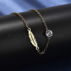 201 браслет-цепочка из нержавеющей стали&nbsp;BJEW-H205-01D-G