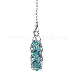 Pochette en macramé avec chaîne en acier inoxydable 304&nbsp;PALLOY-JF02877-02
