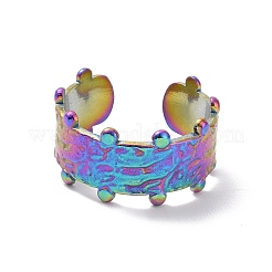 Anillo de puño plano abierto de acero inoxidable 304 con revestimiento iónico (IP) para mujer&nbsp;STAS-E168-02M