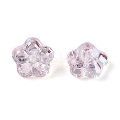 Chapelets de perles en verre transparent électrolytique&nbsp;EGLA-N055-03A-08