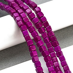 Синтетических нитей бирюзовые бусы&nbsp;X-TURQ-G108-4x4mm-02