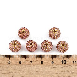 Бусины из сплава и страза&nbsp;RB-A034-10mm-A27G