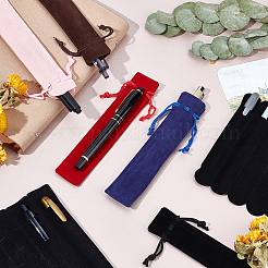 40шт. прямоугольный и овальный бархатный мешочек для ручек на шнурке&nbsp;AJEW-PH0003-26