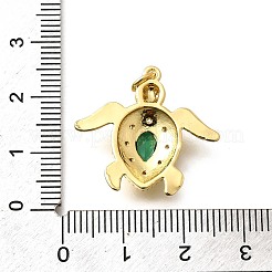 Pendentifs avec zircon cubiques à micro-pavés en laiton&nbsp;KK-B128-01G