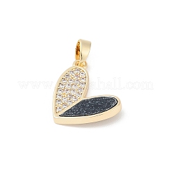 Латунные микропаве прозрачные подвески с фианитом&nbsp;X-KK-R213-06G-02