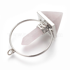 Естественно розового кварца большие кулоны&nbsp;G-I214-A02