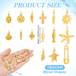 15 pendentif en acier inoxydable 304&nbsp;PALLOY-PH01945