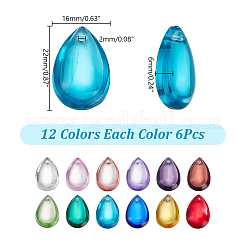 96шт 12-х цветные подвески ручной работы в технике лэмпворк&nbsp;LAMP-AR0001-46