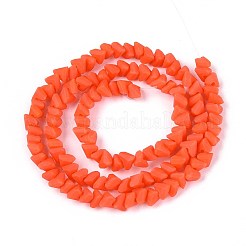 Нити из матовых непрозрачных стеклянных бусин&nbsp;GLAA-N017-4mm-14