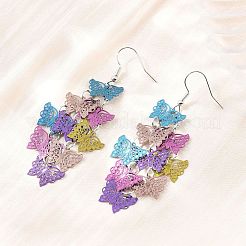 Серьги-подвески из нержавеющей стали 430 пробы&nbsp;EJEW-B157-01D