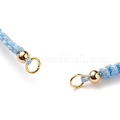 Fabbricazione di bracciali in cordoncino di poliestere intrecciato regolabile&nbsp;AJEW-JB00760-04