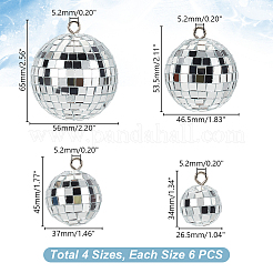 Зеркальный шар отражающий шар подвески&nbsp;DIY-WH0570-26