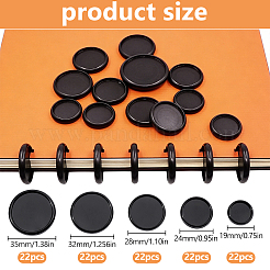 110 pz. 5 stili di dischi raccoglitori rotondi ad anelli in plastica per fogli mobili&nbsp;DIY-WR0005-55