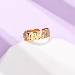 Anelli polsini aperti in acciaio inossidabile 304 per donna&nbsp;RJEW-K309-32C-G