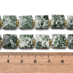 Natürliche grüne Fleck Jaspis Perlen Stränge&nbsp;G-F839-A23-01