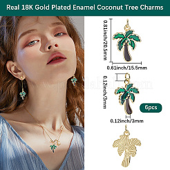 Кулоны с эмалью из латуни&nbsp;KK-BBC0020-19