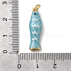 Pendentifs d'émail en laiton &nbsp;KK-H092-08G-04
