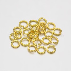 Messing Open Ringe springen, golden, 18 Gauge, 7x1 mm, Innendurchmesser: 5 mm, ca. 4800 Stk. / 500 g