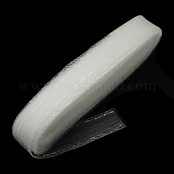 Сетка ленту, пластиковый сетчатый шнур, с аб цвета металлического корда, белые, 4.5 см, о 25 ярдов / пачка