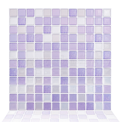 Papier à motif de cristal de marque auto-adhésif pour animaux de compagnie, stickers muraux, pour le casier de tiroir de commode de revêtement d'étagère, carrée, violet, 235x235x1mm