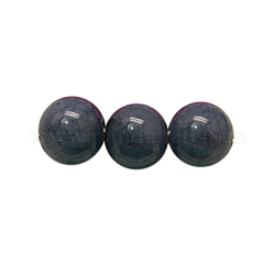 Natur Mashan Jade Perlen Stränge, gefärbt, Runde, Grau, 10 mm, Bohrung: 1 mm, ca. 40 Stk. / Strang, 16 Zoll