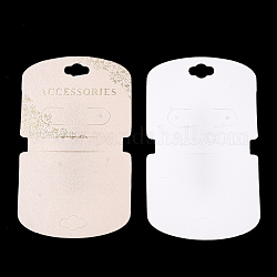 Papier-Display-Karten, für Ohrringe verwendet, peachpuff, 12x7x0.05 cm