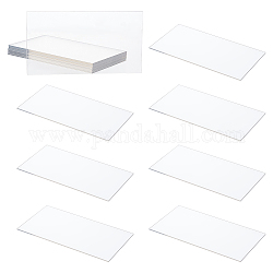 AHANDMAKER 20 Pcs Clear Acrylic Place Cards, Rectangle Acrylic Name Card Plate, Blank Seating Cards, Wedding Table Seating Chart Cards for DIY Guest Name Signs Number Wedding Table Decor, 3.5x2Inch