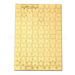 Puzzle di artigianato di trasferimento termico della pressa di calore di carta, rettangolo, goldenrod, 20x29cm, 120 pc
