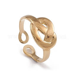 Revestimiento iónico (ip) 304 anillos de acero inoxidable, anillo de elemento infinito hueco para mujer, real 14k chapado en oro, 2.8~9.5mm, diámetro interior: 16.9 mm