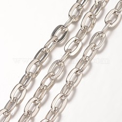 Железо кабельные сети, несварные, Плоско-овальные, без никеля , платина, 7x4.5x0.9 мм