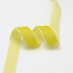 Односторонняя бархатная лента толщиной 3/4 дюйм, желтые, 3/4 дюйм (19.1 мм), около 25 ярдов / рулон (22.86 м / рулон)