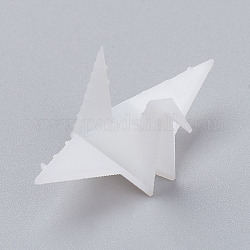 Relleno de material de resina epoxi de cristal diy, grullas de origami, para la artesanía de joyería, con tubo / caja de resina desechable transparente, blanco, 24x12x12.5mm