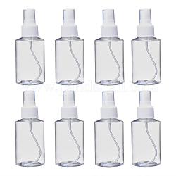 100 ml botellas de spray de plástico para mascotas recargables, botellas de bomba vacías para líquido, Claro, 4.6x11.8 cm, capacidad: 100ml (3.38 fl. oz)