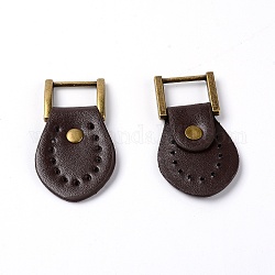 Accessoires de sac en cuir pu, avec accessoire en alliage, accessoires de repalcement de sac, brun coco, 7x3.7x0.7 cm, Trou: 2mm