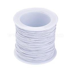 Cuerda elástica, blanco, 1mm, alrededor de 22.96 yarda (21 m) / rollo