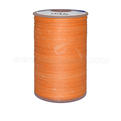 Cordon de polyester ciré, 9 pli, corail, 0.65mm, environ 21.87 yards (20 m)/rouleau