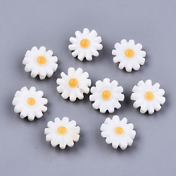 Natural Freshwater Shell Beads, Flower, Seashell Color, 10x4.5mm, Hole: 0.8mm
