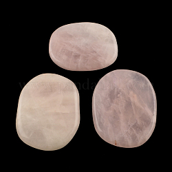 Pietra di palma di quarzo rosa naturale ovale, pietra tascabile curativa reiki per la terapia antistress per l'ansia, 39~50x29~41x6~8mm