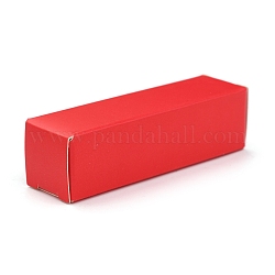 Складная коробка из крафт-бумаги, для упаковки помады, прямоугольные, малиновый, 13.5x4x0.15 см