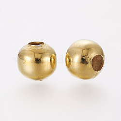 Perline spacer, ferro, oro, 10mm, Foro: 4 mm