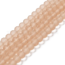 Chapelets de perles en verre transparente  , facette, mat, rondelle, chameau, 10mm, Trou: 1mm