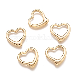 304 ciondoli in acciaio inossidabile, cuore, oro, 23.5x24x5mm, Foro: 12 mm