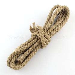 Джутовый шнур, джутовая нить, джутовый шпагат, для изготовления ювелирных изделий, верблюжие, 8~9 мм, около 3.28 ярда (3 м) / пачка
