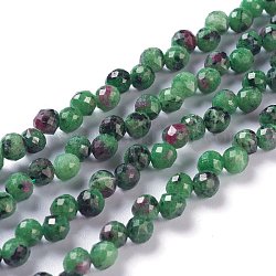 Rubis naturel perles zoisite brins, top foré, facette, larme, 4~5mm, Trou: 0.9mm, Environ 90 pcs/chapelet, 16.54 pouce (42 cm)