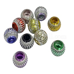 Aluminium-Perlen, Rondell, Mischfarbe, 14.6x12.5 mm, Bohrung: 6.8 mm