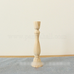 Candelabros de madera retro, candelabro de madera clásico, la decoración del hogar, mocasín, 5.5x20 cm, diámetro interior: 2.2 cm